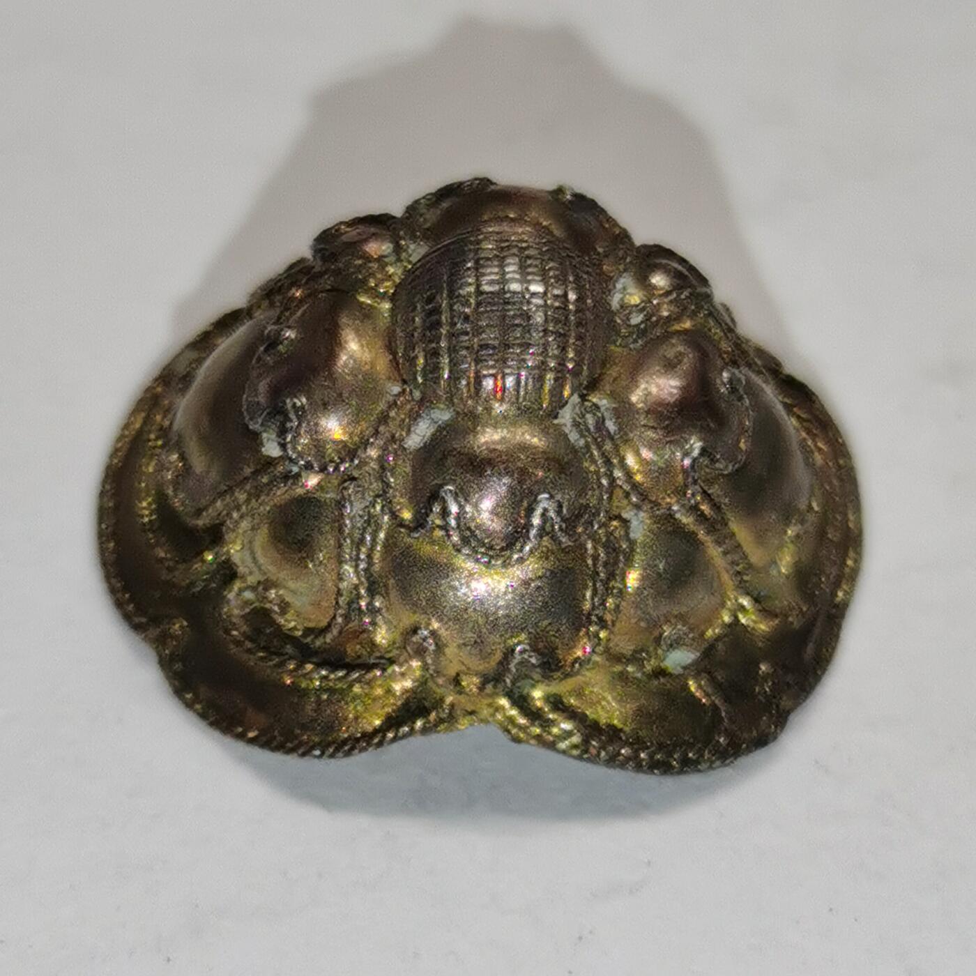 杂件专场89期 清代老银心形花