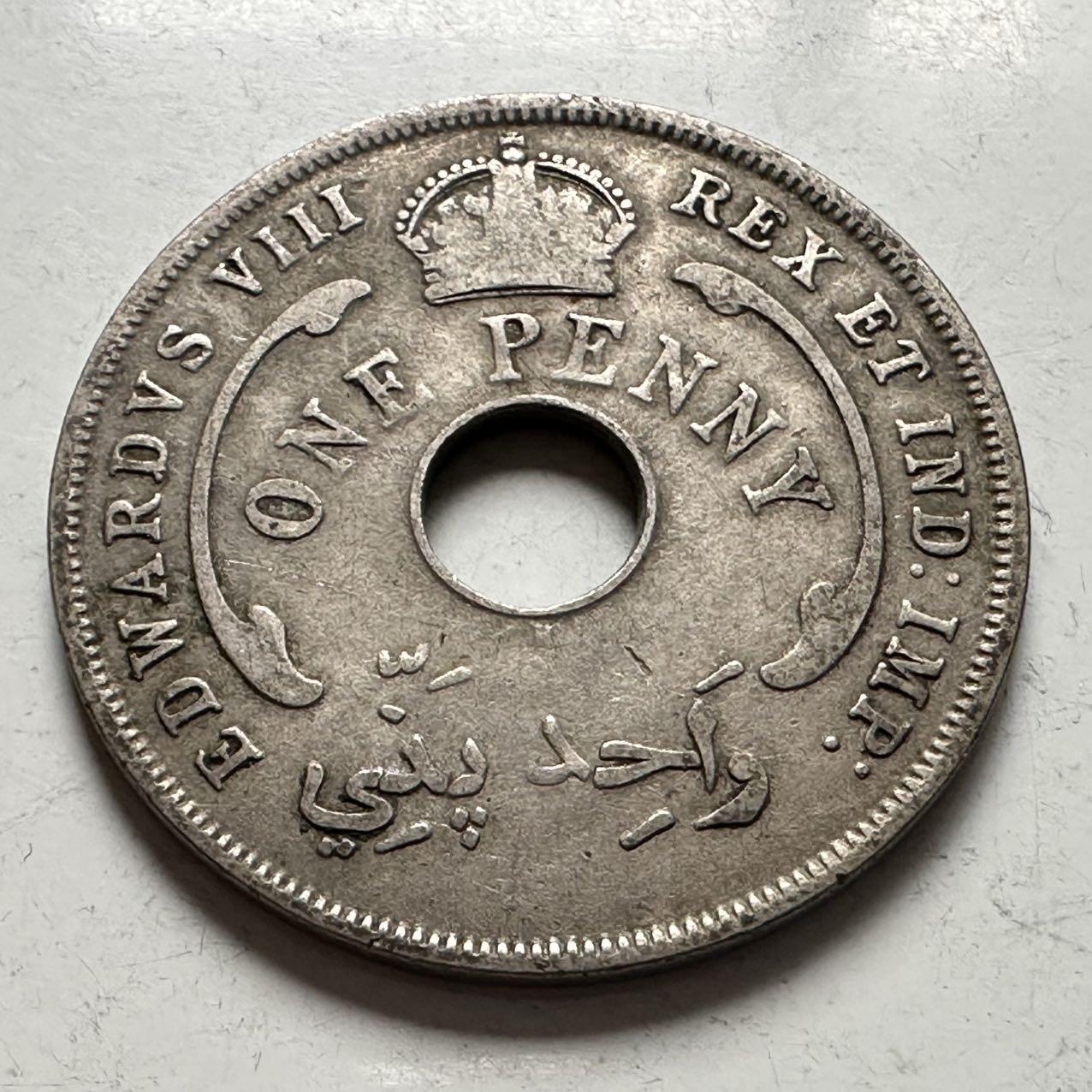 🌹外币初藏🌹🐯2025年第141场  每周二四六晚8️⃣点 接代拍 英属西非1936年 爱八1便士 b