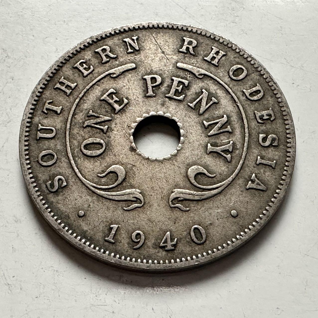 🌹外币初藏🌹🐯2025年第141场  每周二四六晚8️⃣点 接代拍 南罗得西亚1940年一便士