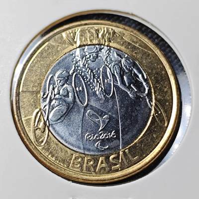 KK钱币收藏小铺 第380期  2月预留时间 周末发货 -  巴西1瑞尔双色币纪念币