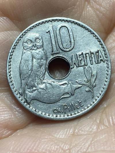 2025年第一百三十七场(总第一百六十三场）外国好品散币场(免佣金) - 希腊王国1912单年份10雷普塔(乔治一世时期，巴黎造)