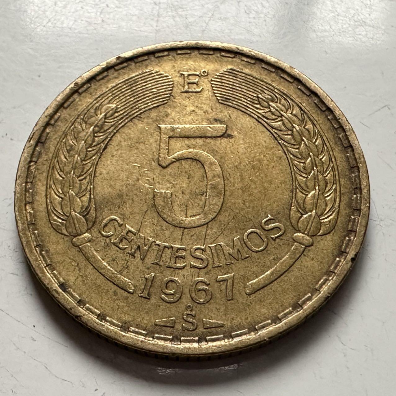 🌹外币初藏🌹🐯2025年第141场  每周二四六晚8️⃣点 接代拍 智利1967年五分