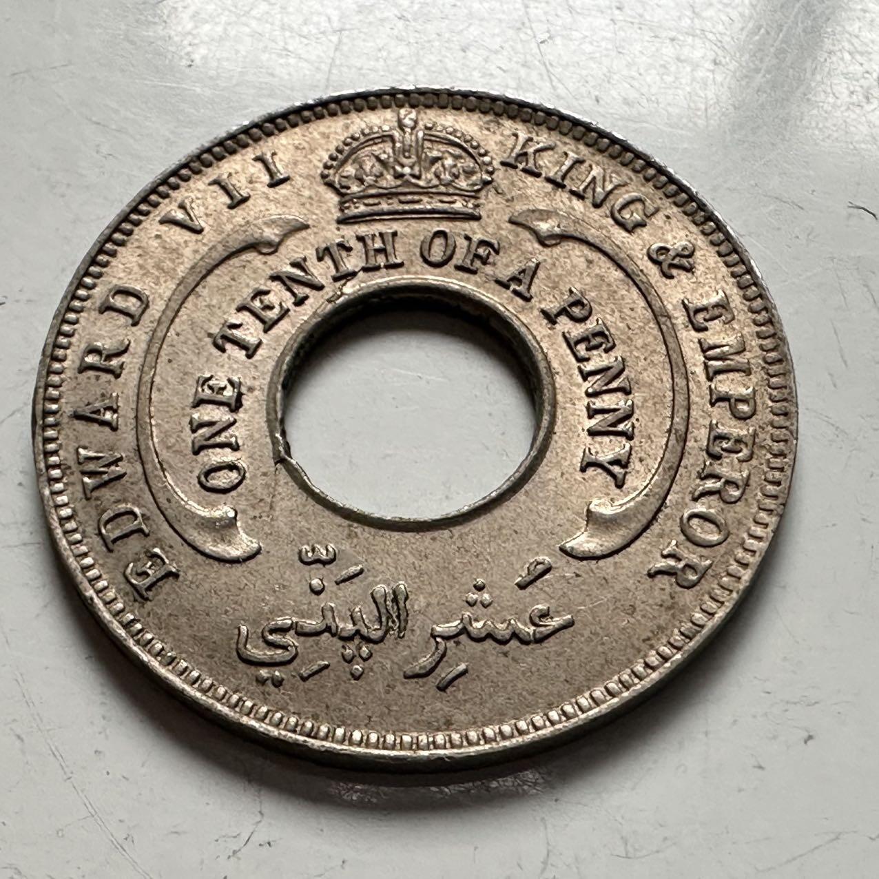 🌹外币初藏🌹🐯2025年第141场  每周二四六晚8️⃣点 接代拍 英属西非1908年1/10便士 c