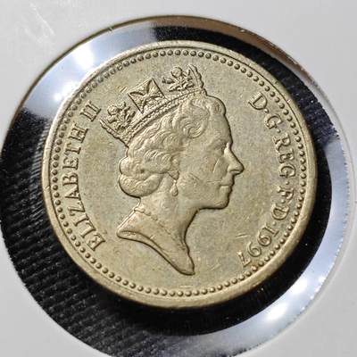 KK钱币收藏小铺 第381期  2月预留时间 周末发货 - 1997英国1镑 