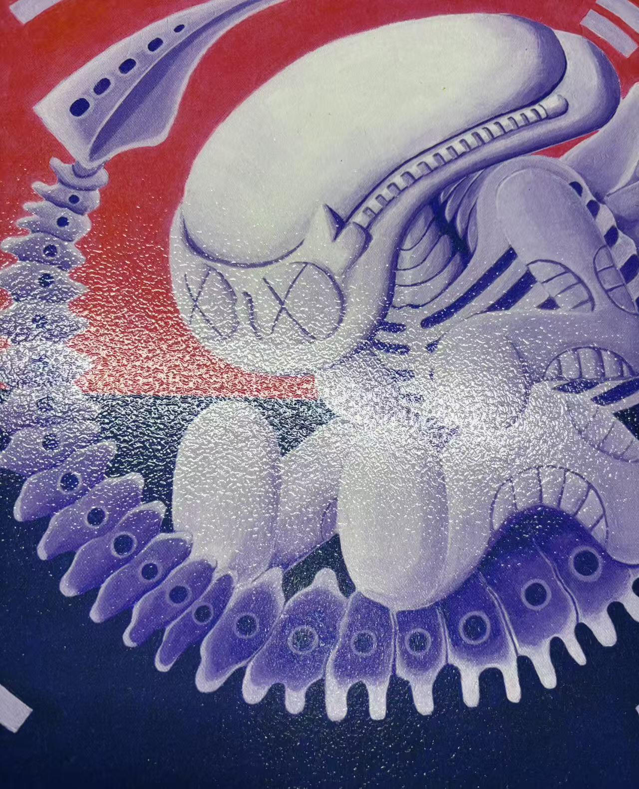 零元拍：OWSON 系列作品装饰肌理画《异形》，相框尺寸35/35CM。因展品出展，镜框可能有轻微划痕，介意勿拍