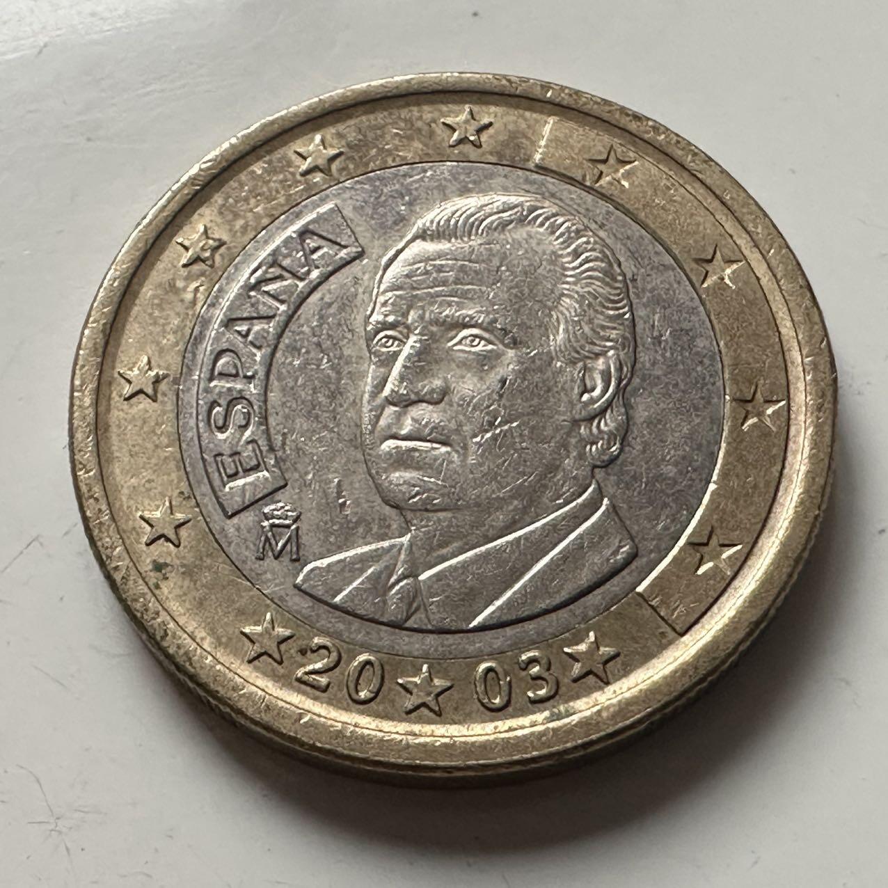 🌹外币初藏🌹🐯2025年第141场  每周二四六晚8️⃣点 接代拍 西班牙2003年一欧元