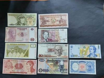 外国纸币专场251220第六十七场 - 多国纸币10张，全新品相UNC。