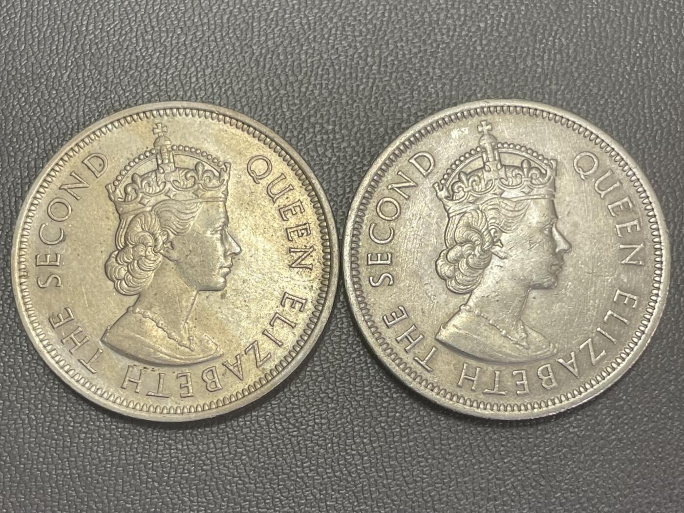 回流1222 70年代香港大壹圆两枚