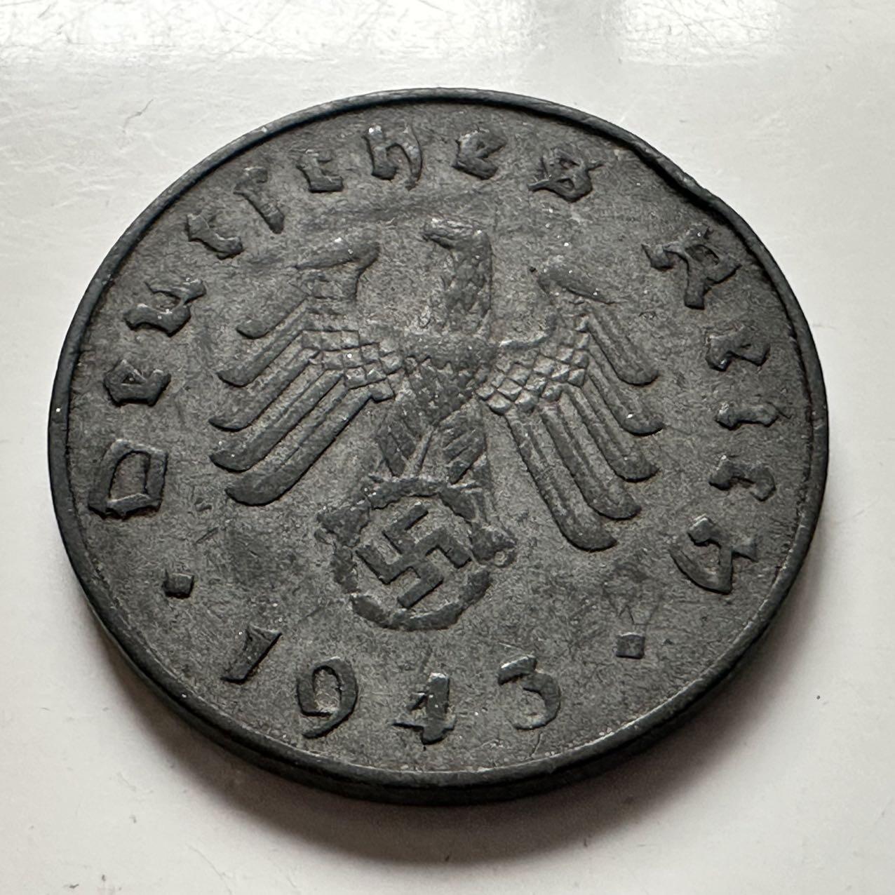 🌹外币初藏🌹🐯2025年第141场  每周二四六晚8️⃣点 接代拍 德国1943年10芬尼