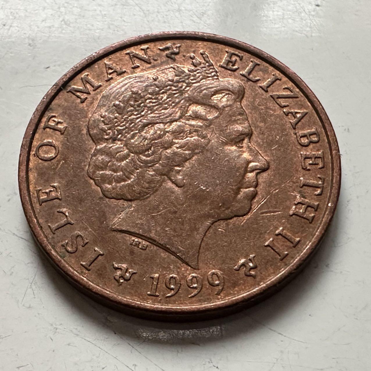 🌹外币初藏🌹🐯2025年第141场  每周二四六晚8️⃣点 接代拍 马恩岛1999年一便士