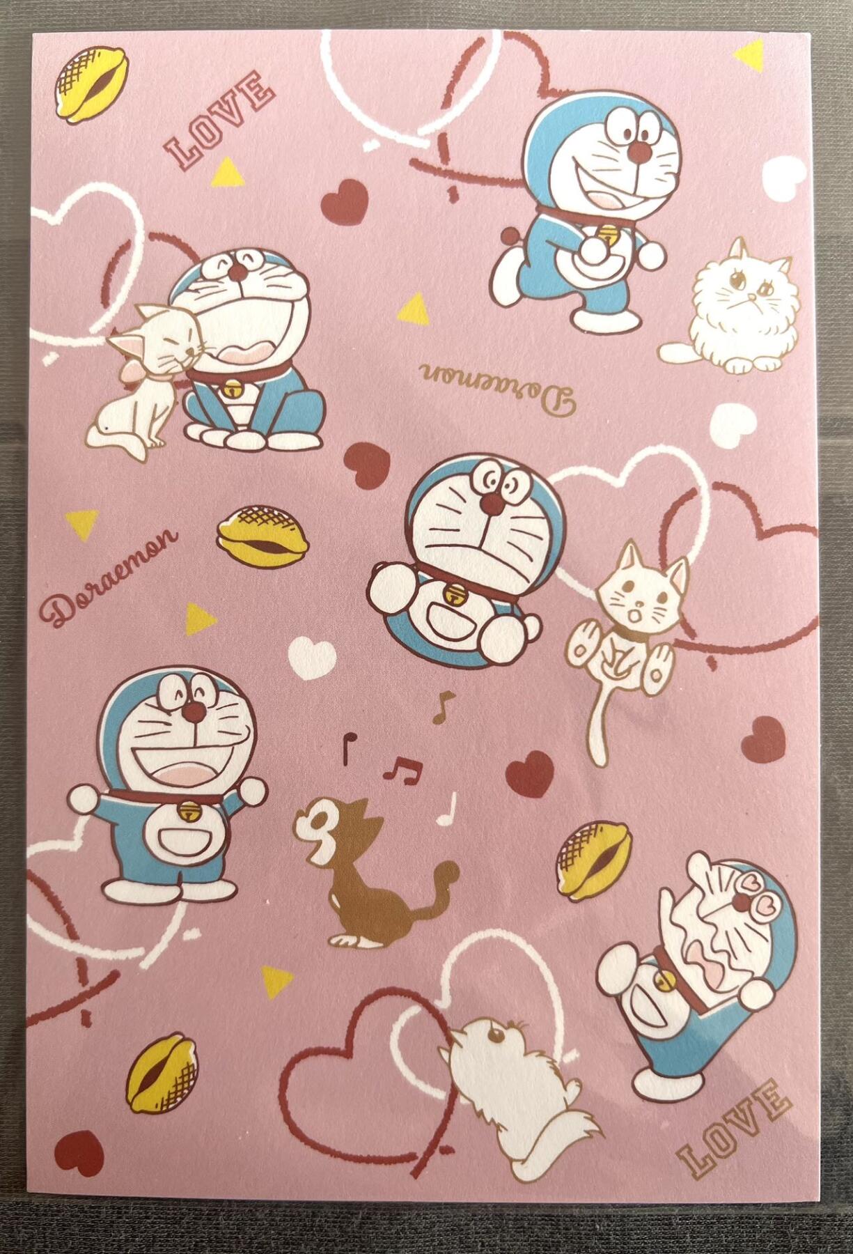 【哆啦A梦封片】未来店正版明信片+日本邮票+纪念戳 