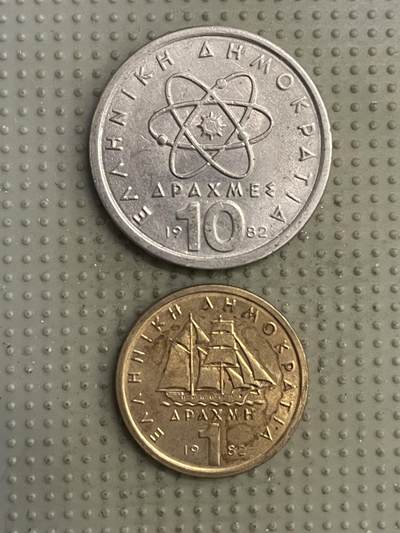 2025年第140场各国散币拍卖（总第140场） - 希腊1982年2枚