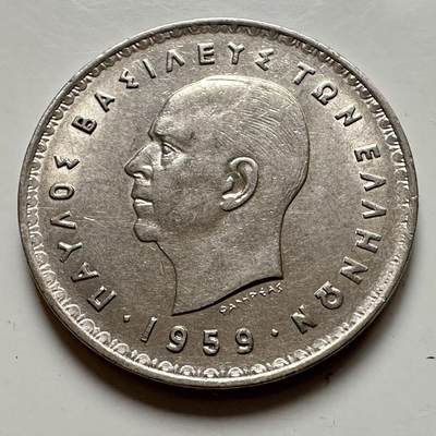 🌹外币初藏🌹🐯2025年第141场  每周二四六晚8️⃣点 接代拍 - 希腊1959年10德拉克马