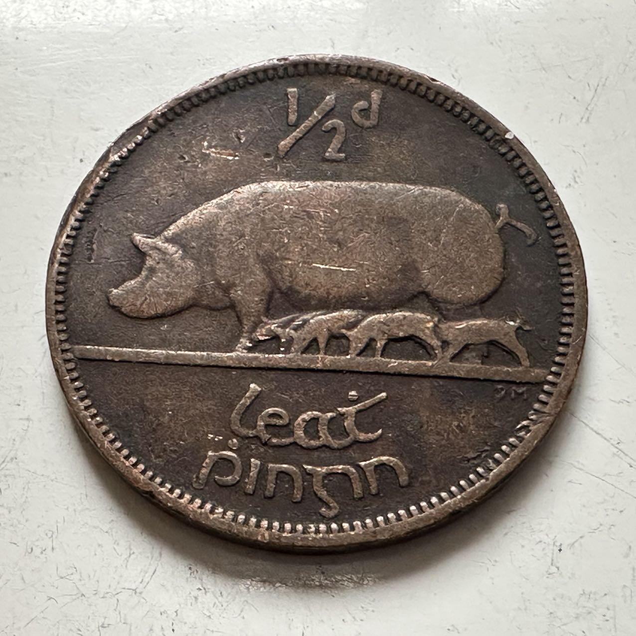 🌹外币初藏🌹🐯2025年第141场  每周二四六晚8️⃣点 接代拍 爱尔兰1942年半便士