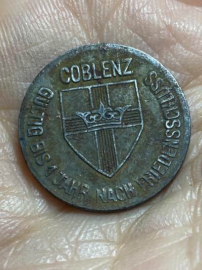 2025年第一百三十七场(总第一百六十三场）外国好品散币场(免佣金) - 少见–德国科布伦茨1918年10芬尼铁质紧急代用币