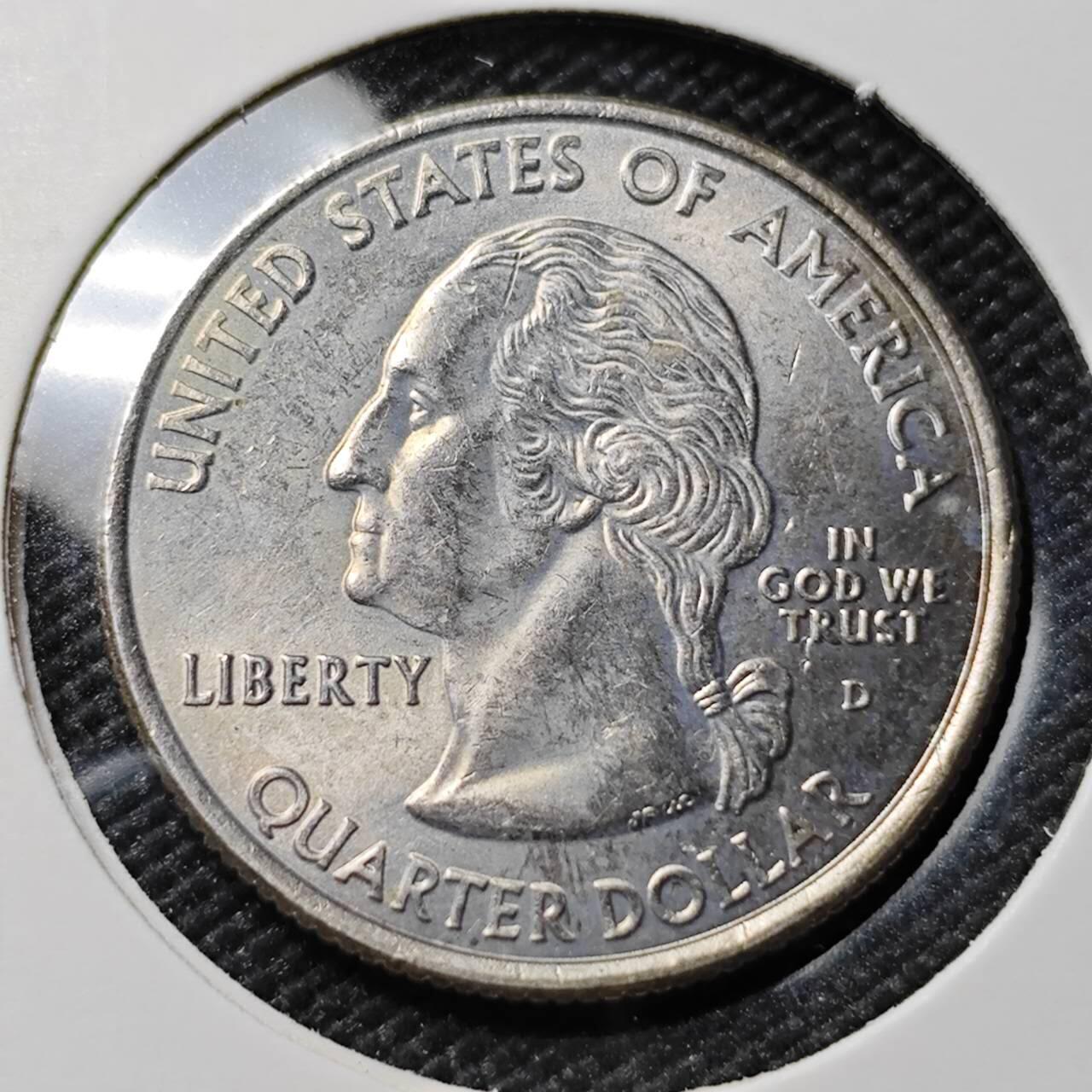 KK钱币收藏小铺 第380期  2月预留时间 周末发货  美国25分纪念币 好品