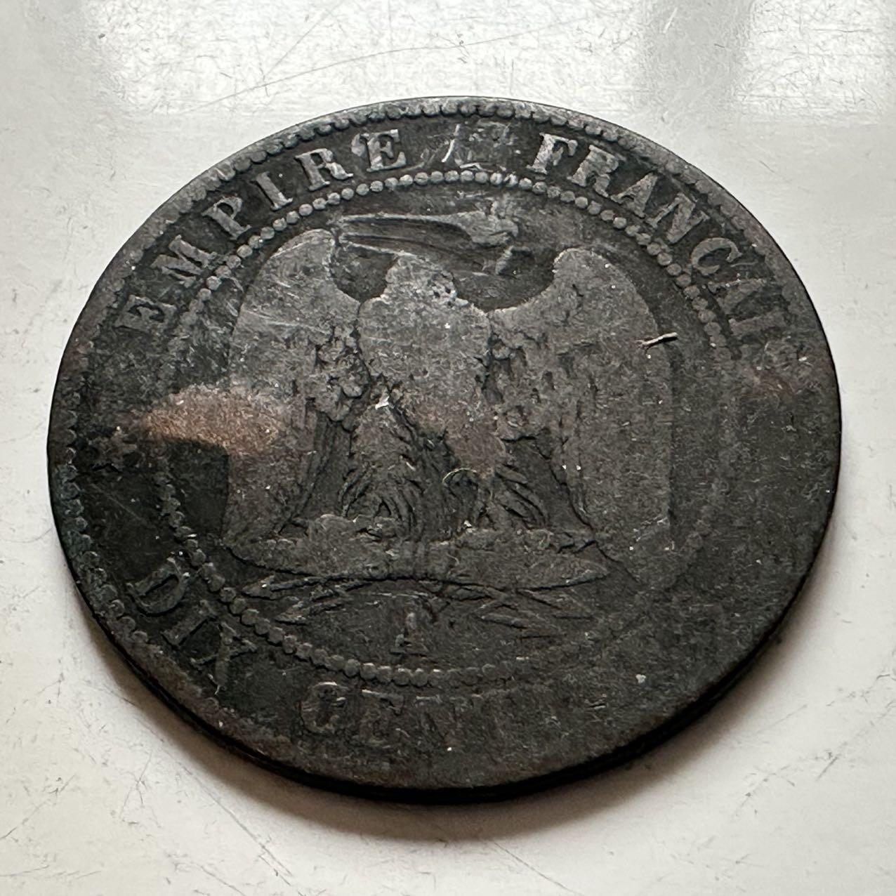 🌹外币初藏🌹🐯2025年第141场  每周二四六晚8️⃣点 接代拍 法国1867年10分铜币