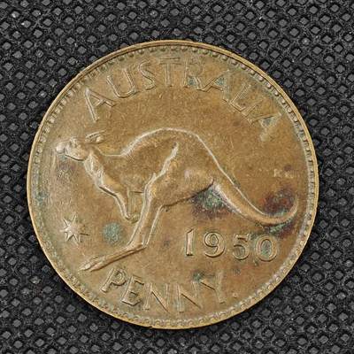 【淘币小摊】实时拍第八百三十一拍   散币场   满百包邮可预留二周 每周一统一发货   -  澳大利亚1950年乔治六世一便士铜币