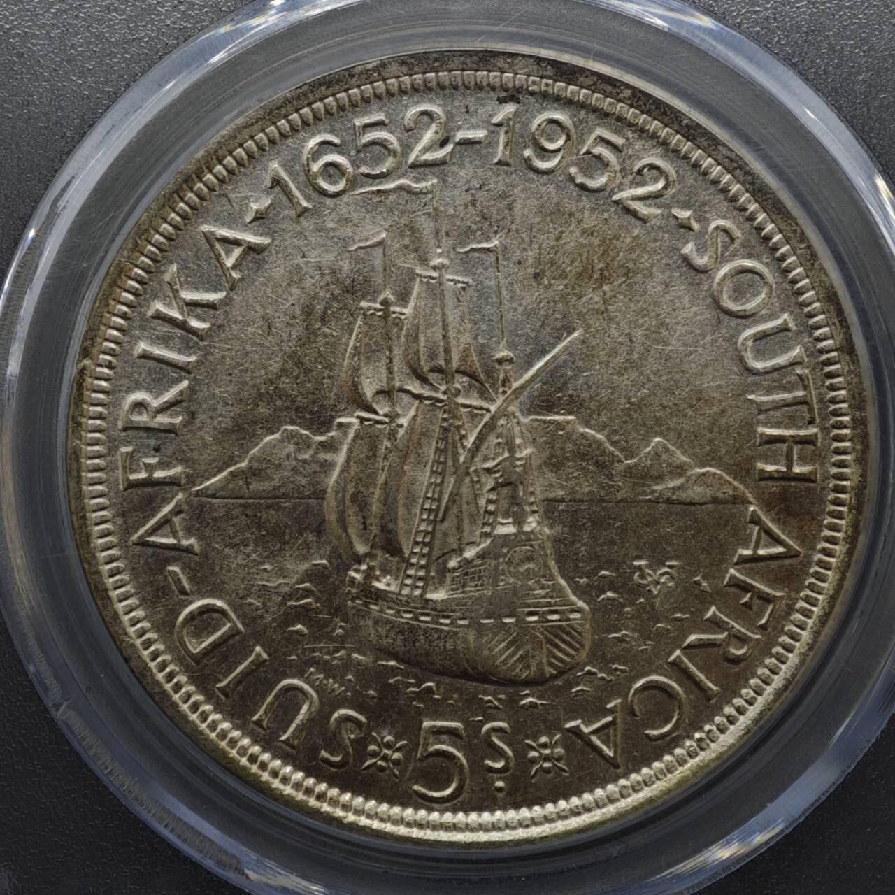 【淘币小摊】实时拍第八百三十拍   银币套币场   满百包邮可预留二周 每周一统一发货   南非1952年开普敦300周年5先令银币28.28克500银 纯银价180