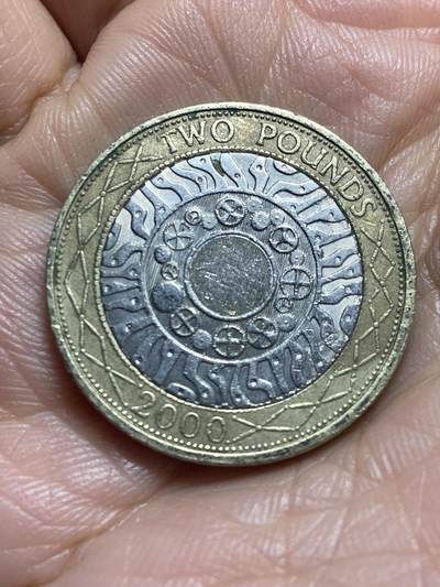 2025年第一百三十七场(总第一百六十三场）外国好品散币场(免佣金) - 英国🇬🇧2000年2英镑(伊丽莎白二世老年，科技成果流通币)