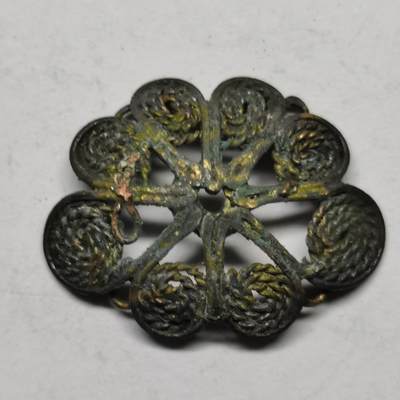 杂件专场89期 - 清代鎏金掐丝花朵