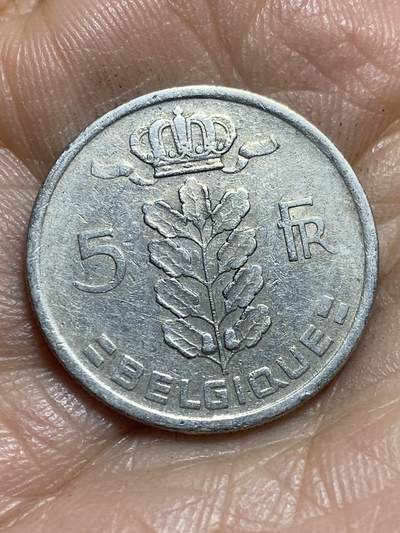 2025年第一百三十七场(总第一百六十三场）外国好品散币场(免佣金) - 比利时🇧🇪1958年5法郎(博杜安一世时期，法语版)