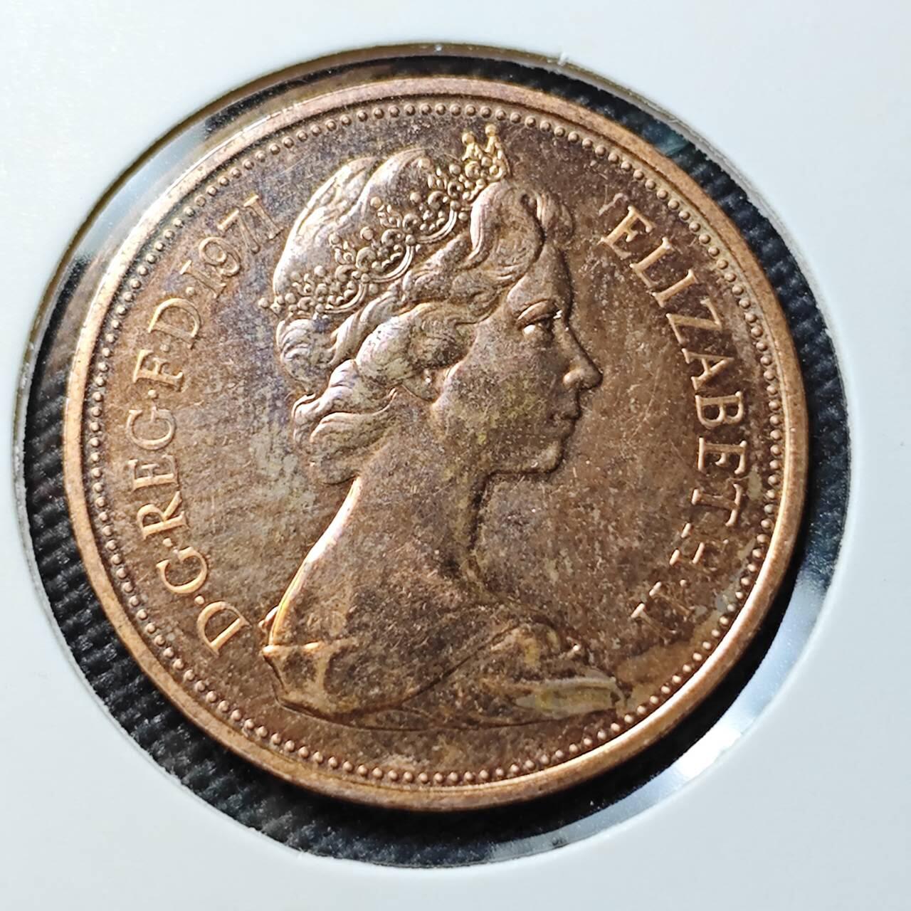 KK钱币收藏小铺 第380期  2月预留时间 周末发货  1971英国2便士精制币