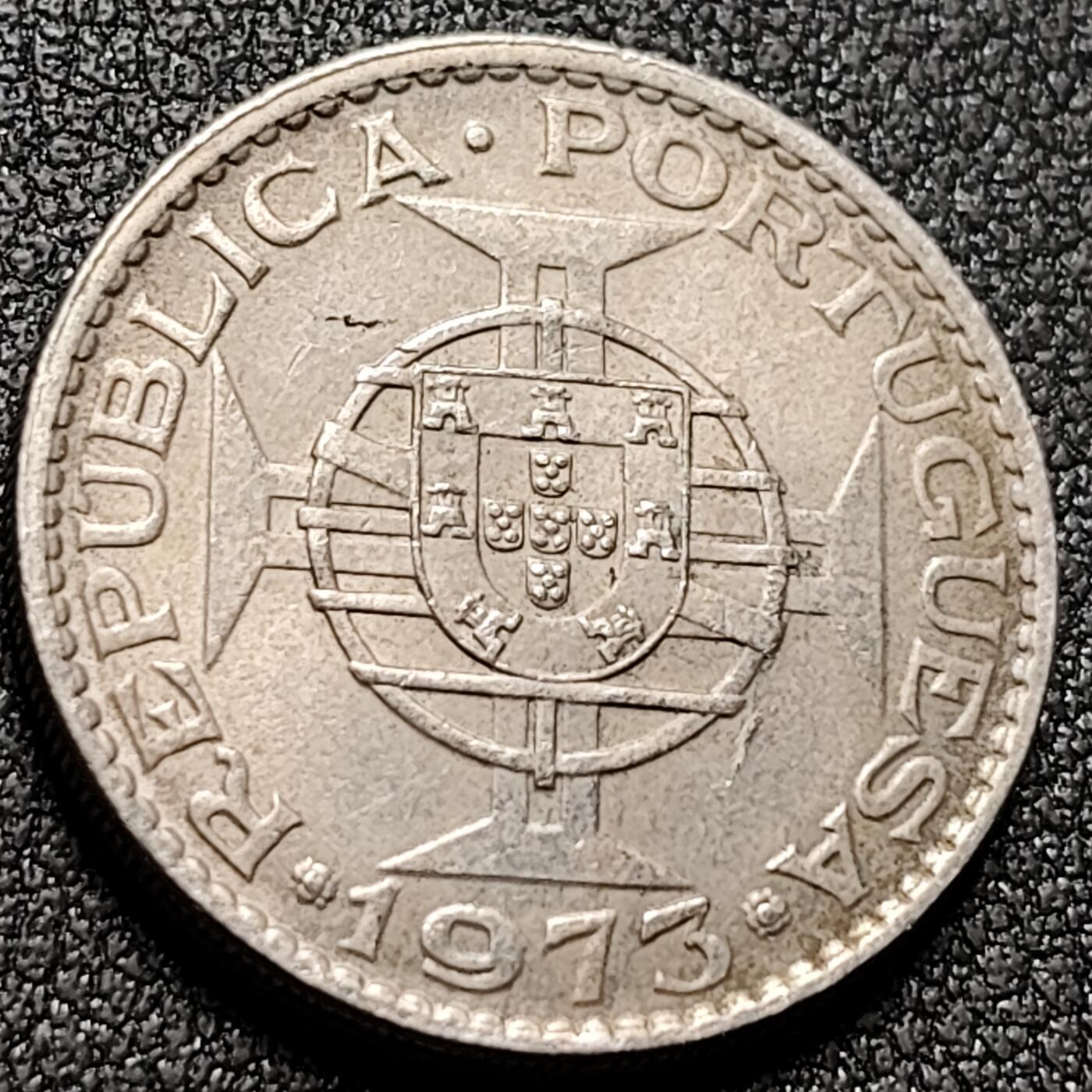 泉币菌-第147场-精品福利场 73年葡属澳门大伍毫镍 23.6mm 5.8g 