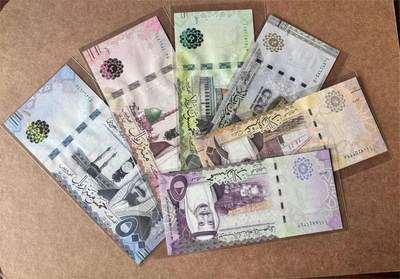 【Blue Auction】世界纸币精拍第763期——18级TOP拍卖/信誉/品质/专业/高效💫 - 【一组6张】沙特5-500里亚尔 全新UNC