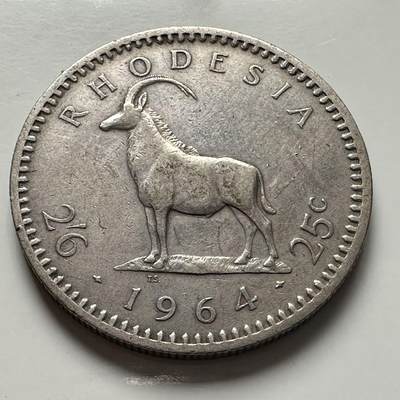 🌹外币初藏🌹🐯2025年第141场  每周二四六晚8️⃣点 接代拍 - 罗德西亚1964年25分