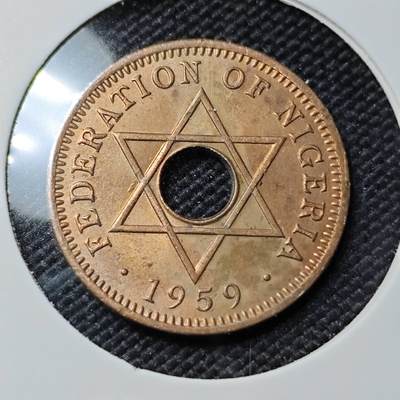 KK钱币收藏小铺 第381期  2月预留时间 周末发货 - 1959英属尼曰利亚 半便士铜币