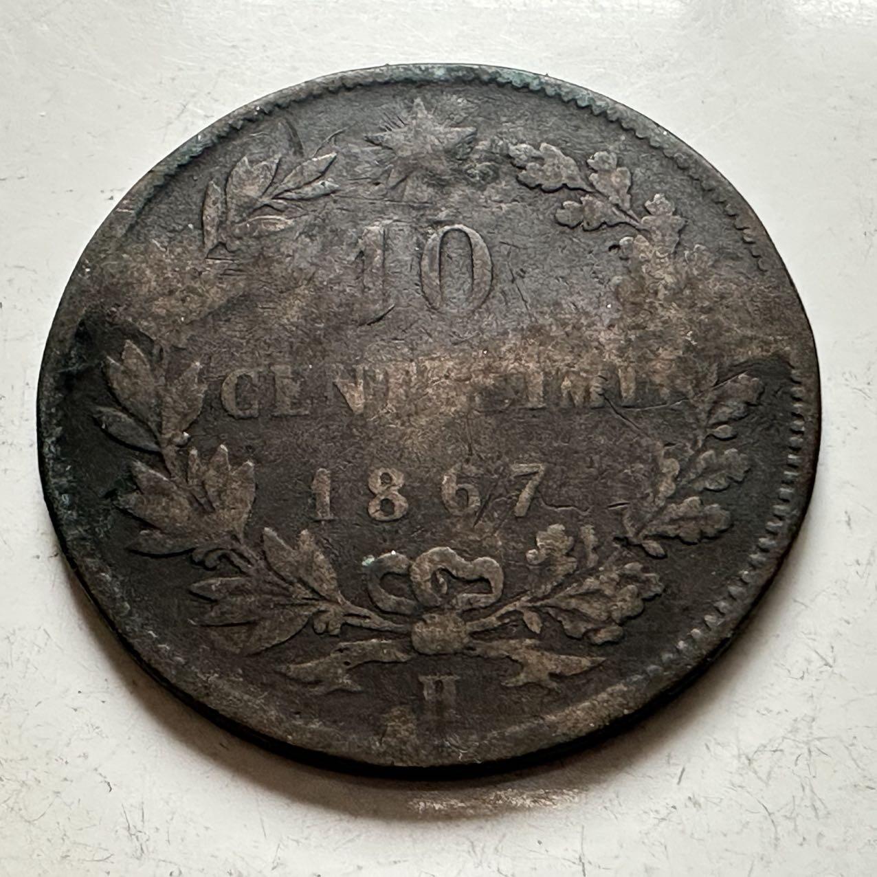 🌹外币初藏🌹🐯2025年第141场  每周二四六晚8️⃣点 接代拍 意大利1867年10分