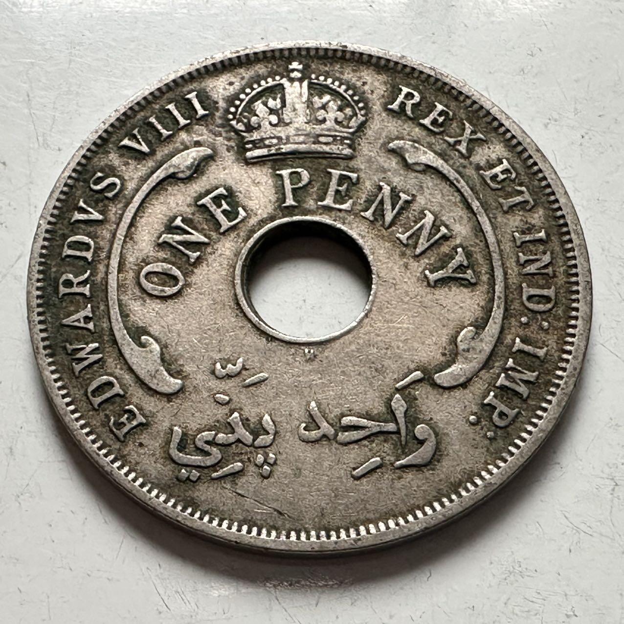 🌹外币初藏🌹🐯2025年第141场  每周二四六晚8️⃣点 接代拍 英属西非1936年 爱八1便士 a