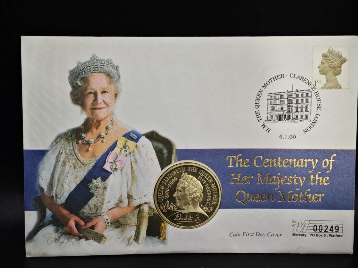 【淘币小摊】实时拍第八百三十拍   银币套币场   满百包邮可预留二周 每周一统一发货   英国2000年女王母亲5镑精制银币