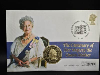 【淘币小摊】实时拍第八百三十拍   银币套币场   满百包邮可预留二周 每周一统一发货   - 英国2000年女王母亲5镑精制银币