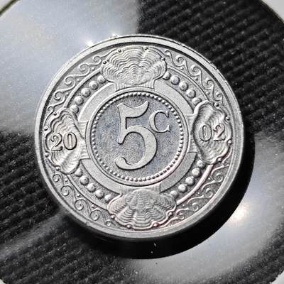 KK钱币收藏小铺 第380期  2月预留时间 周末发货 -   2002荷属安地列斯5分