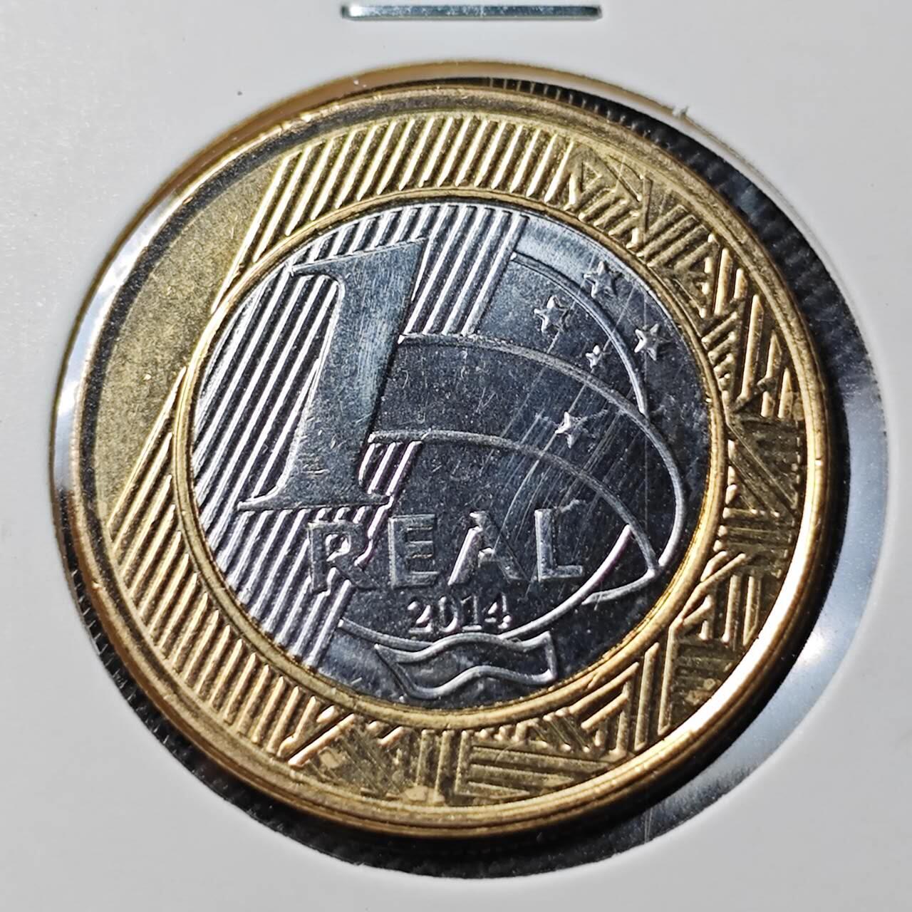 KK钱币收藏小铺 第380期  2月预留时间 周末发货  巴西1瑞尔双色币纪念币