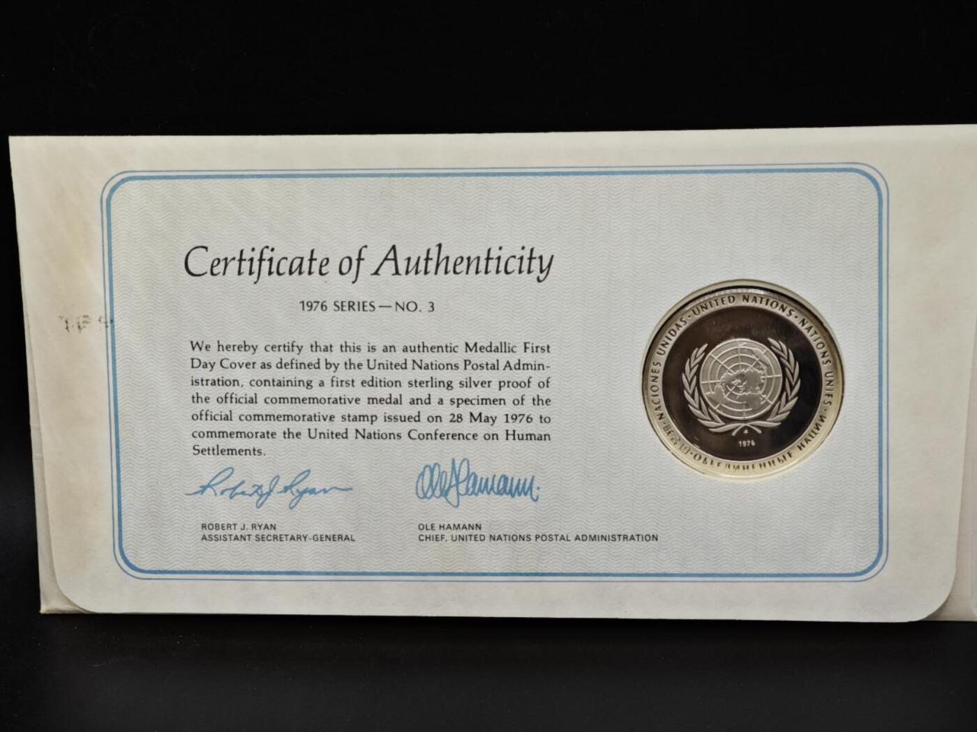 【淘币小摊】实时拍第八百三十拍   银币套币场   满百包邮可预留二周 每周一统一发货   联合国精制银章重20克925银银价260