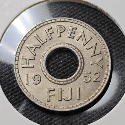 KK钱币收藏小铺 第381期  2月预留时间 周末发货 - 1952斐济1/2便士