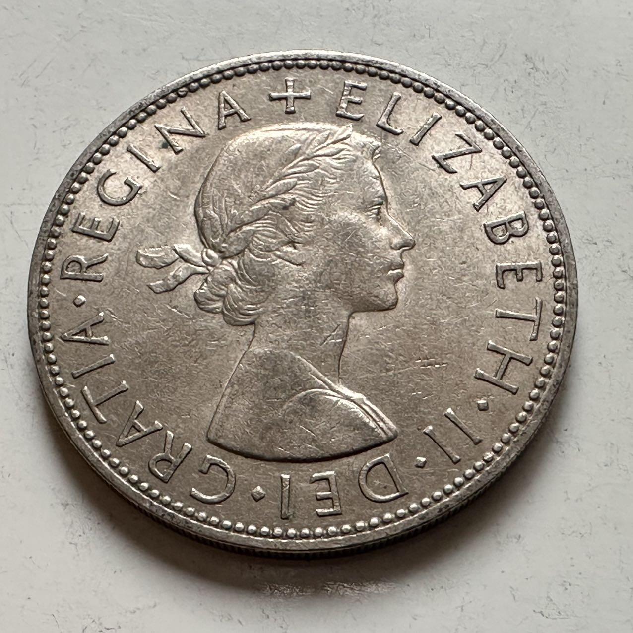 🌹外币初藏🌹🐯2025年第141场  每周二四六晚8️⃣点 接代拍 英国1964年半克朗 a