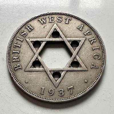 🌹外币初藏🌹🐯2025年第141场  每周二四六晚8️⃣点 接代拍 - 英属西非1937年 1便士 有打孔