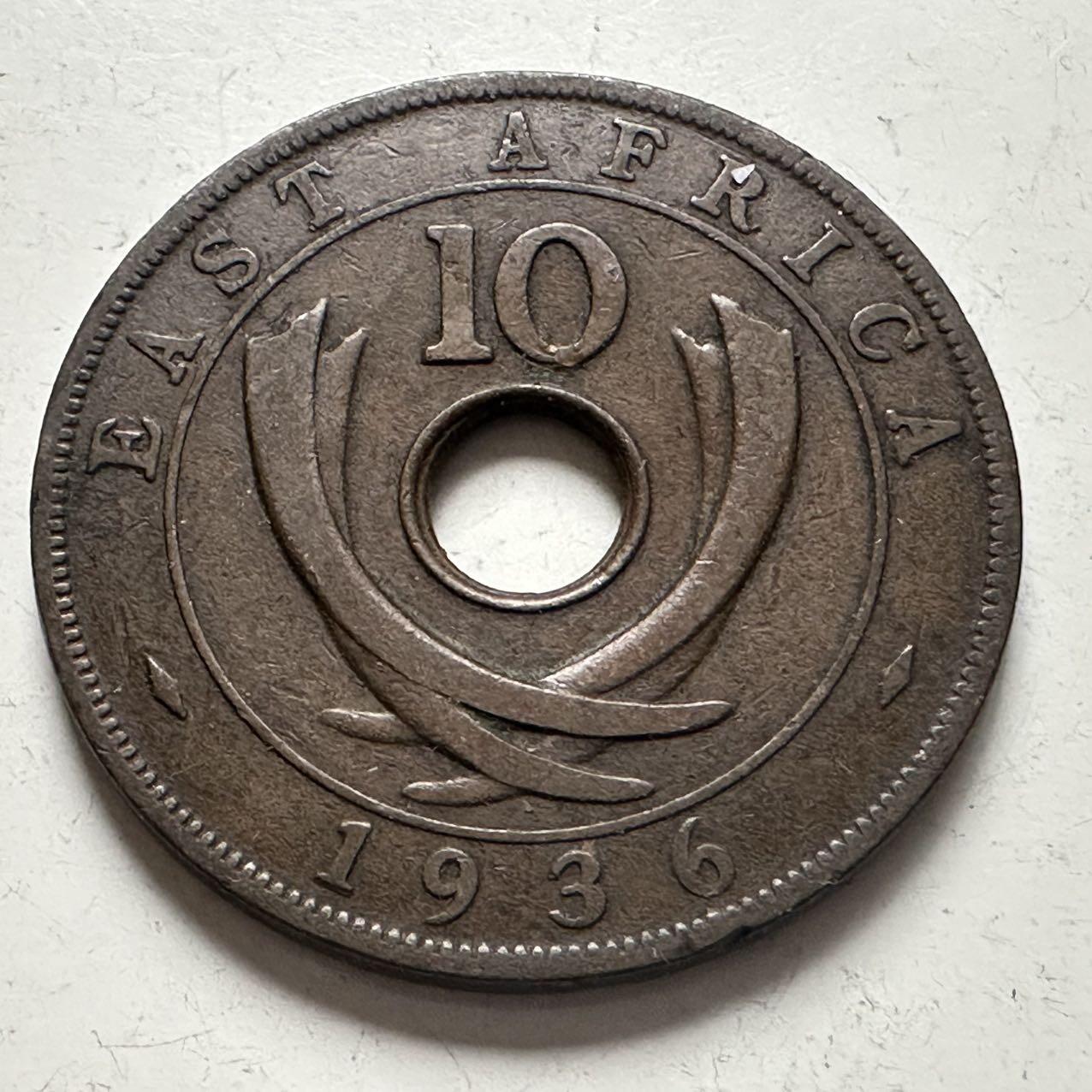 🌹外币初藏🌹🐯2025年第141场  每周二四六晚8️⃣点 接代拍 英属东非1936年爱八10分 H版