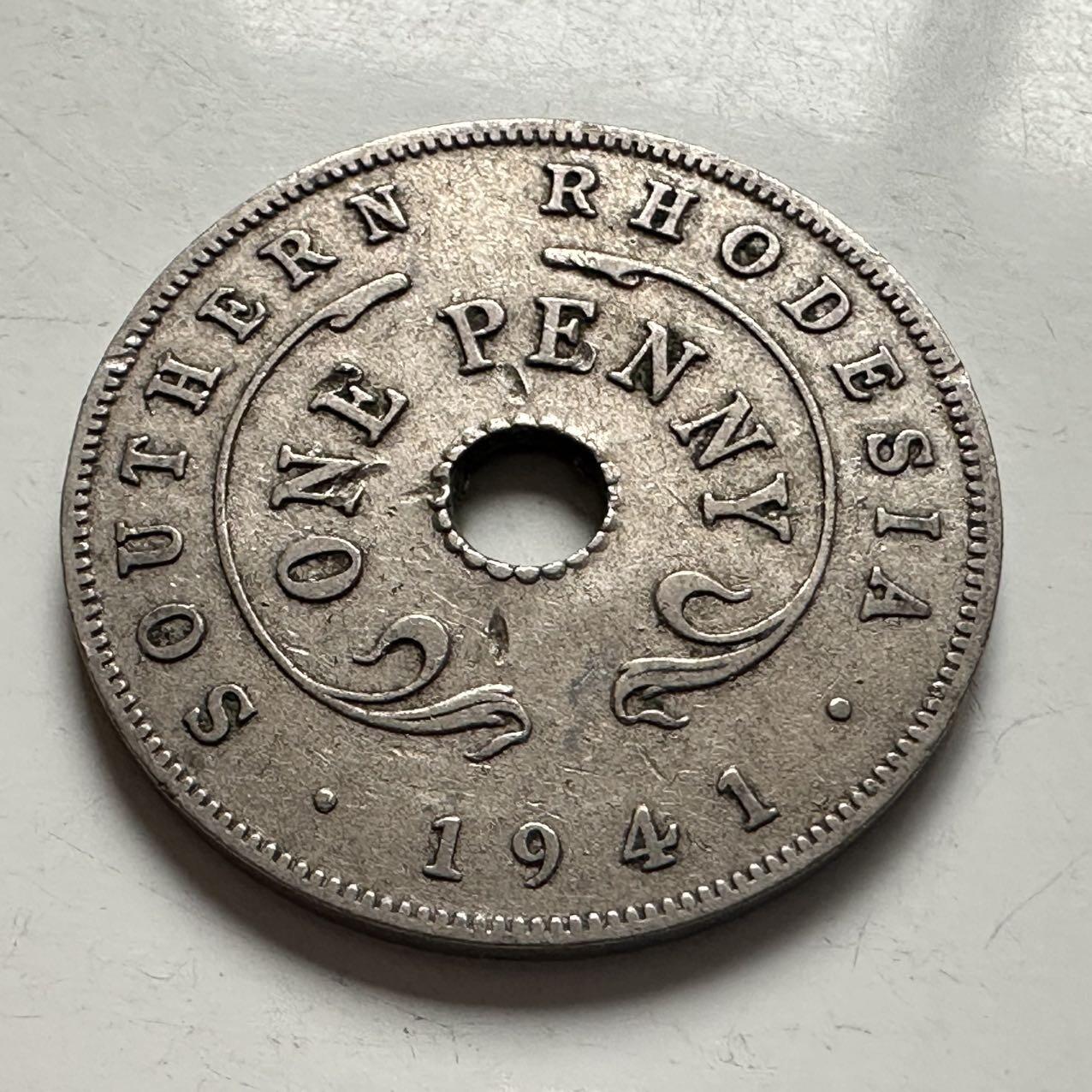 🌹外币初藏🌹🐯2025年第141场  每周二四六晚8️⃣点 接代拍 南罗得西亚1941年一便士