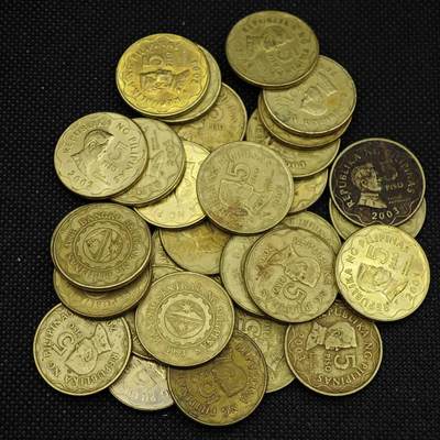 【淘币小摊】实时拍第八百三十一拍   散币场   满百包邮可预留二周 每周一统一发货   -  菲律宾5比索30枚