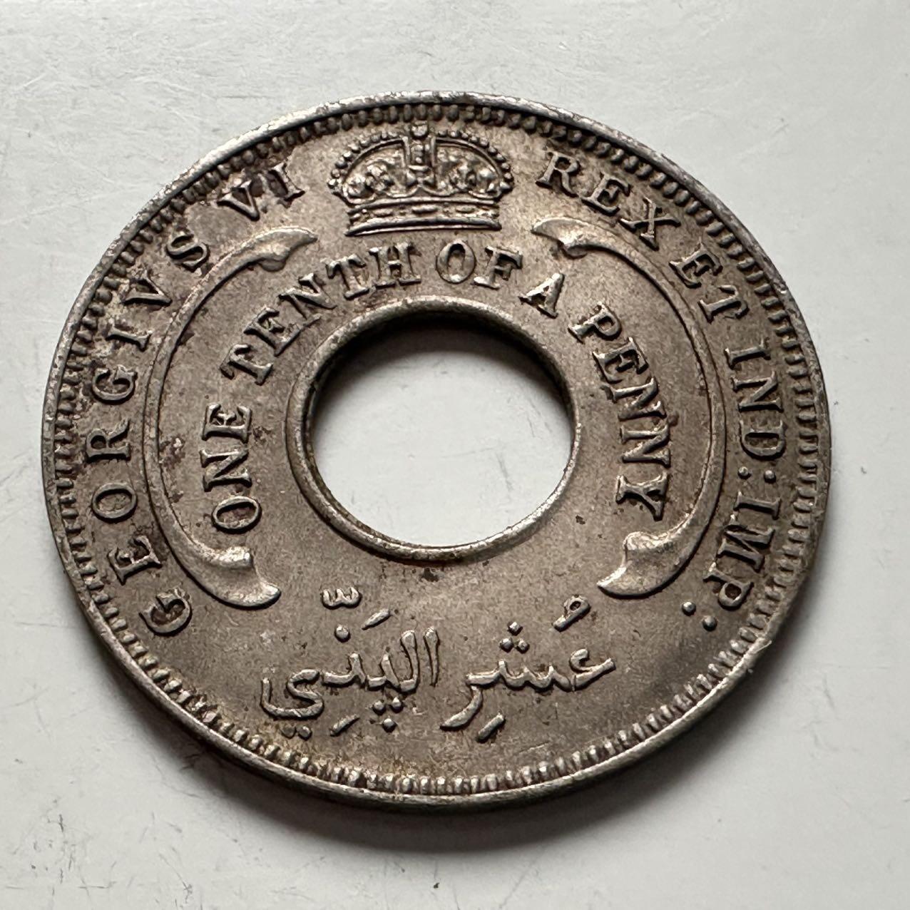 🌹外币初藏🌹🐯2025年第141场  每周二四六晚8️⃣点 接代拍 英属西非1945年1/10便士