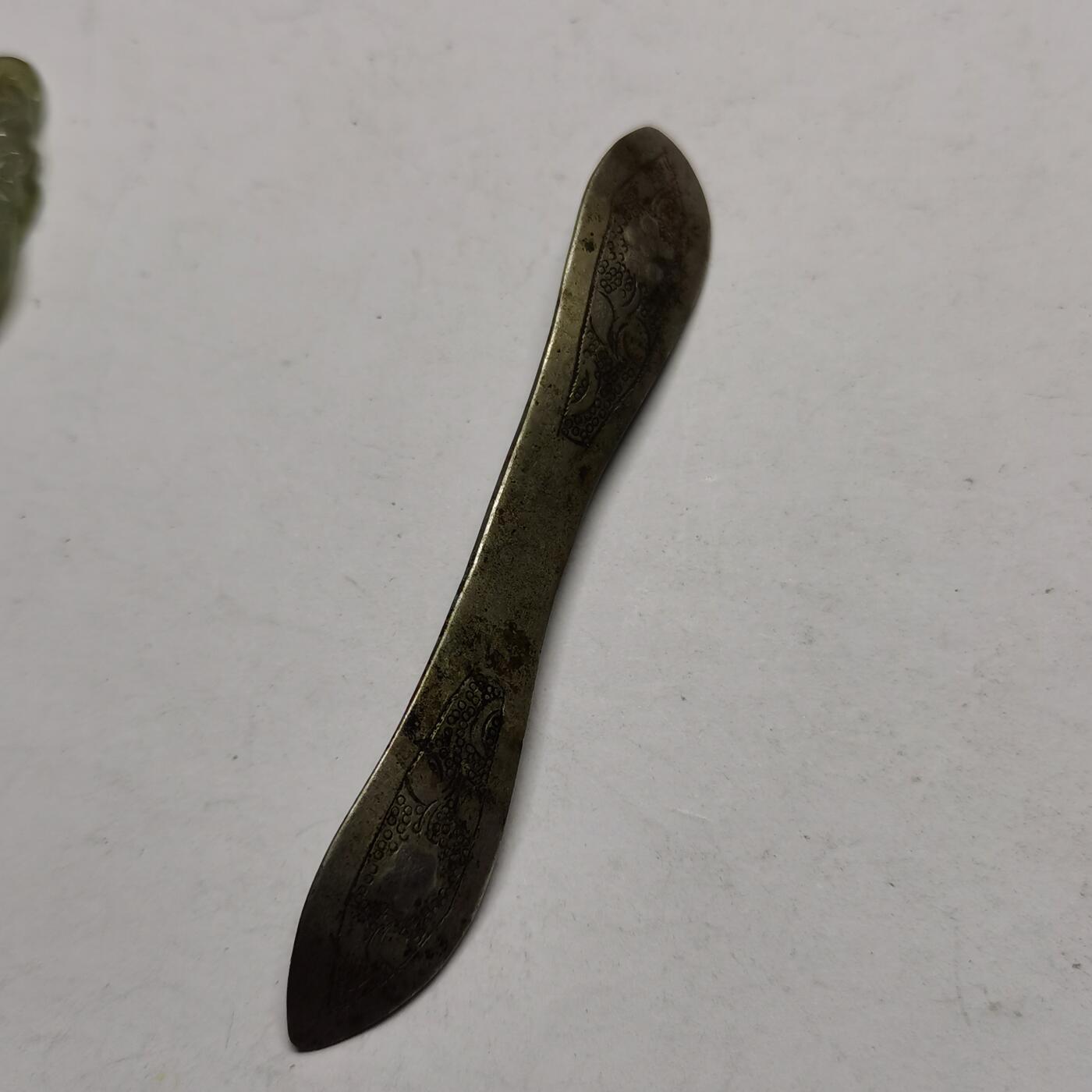 杂件专场89期 清代老银花纹发簪