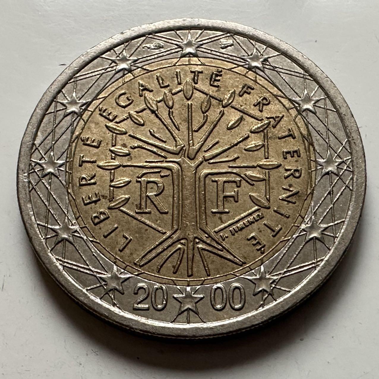 🌹外币初藏🌹🐯2025年第141场  每周二四六晚8️⃣点 接代拍 法国2000年2欧元