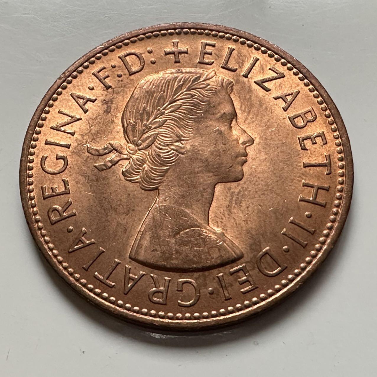 🌹外币初藏🌹🐯2025年第141场  每周二四六晚8️⃣点 接代拍 英国1966年一便士 d