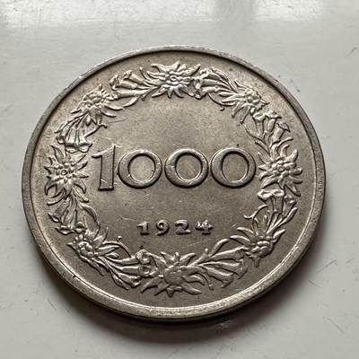 🌹外币初藏🌹🐯2025年第141场  每周二四六晚8️⃣点 接代拍 - 奥地利1924年1000克朗 b