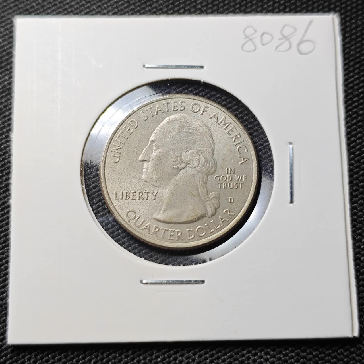 KK钱币收藏小铺 第380期  2月预留时间 周末发货 美国25分纪念币 好品 